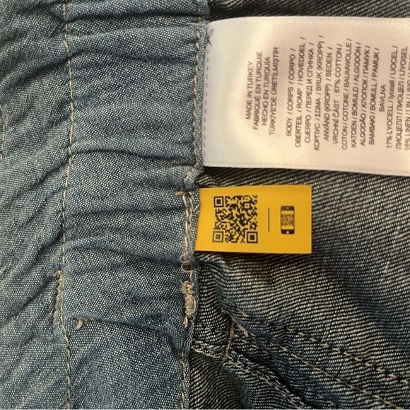 Ralph Lauren Denim Paper Bag Waist Pants Tie Belt Joggers Women's‎ - Picture 7 of 15